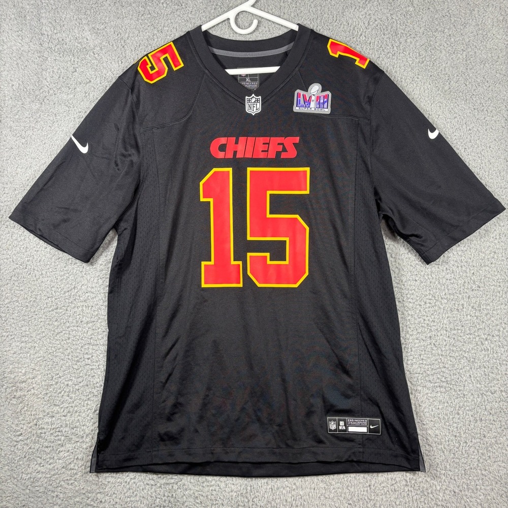 Nike Jersey Mens XL Black Patrick Mahomes Kansas City Chiefs Super Bowl LVIII 15